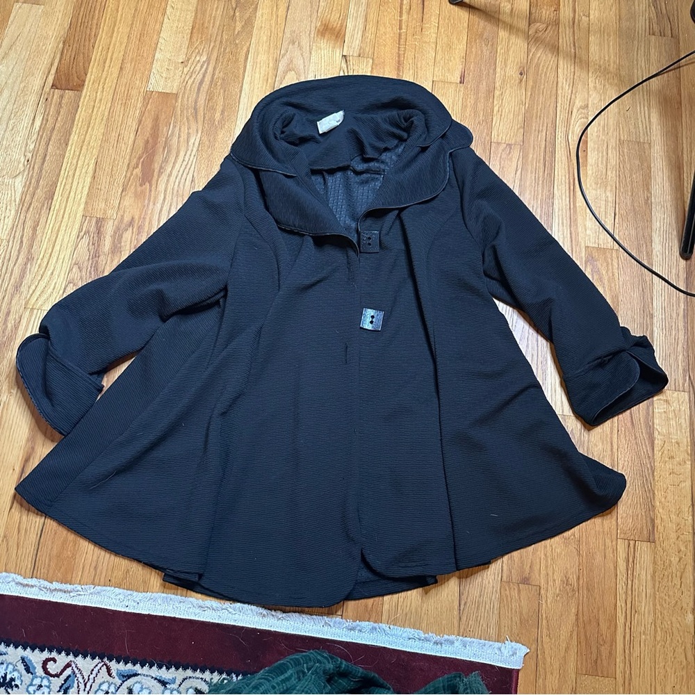 Vintage Whimsigoth black duster coat